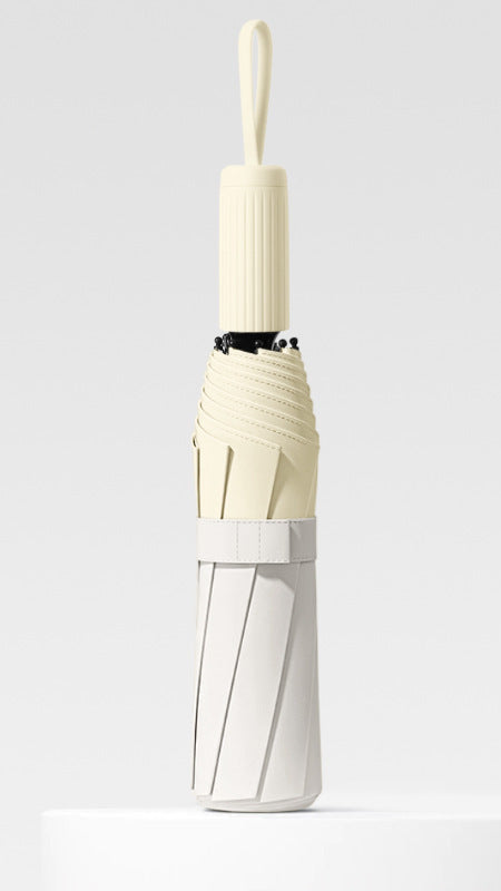 Ladies Automatic Folding Umbrella with Ergonomic Handle and Double-Layer Construction Bowlift