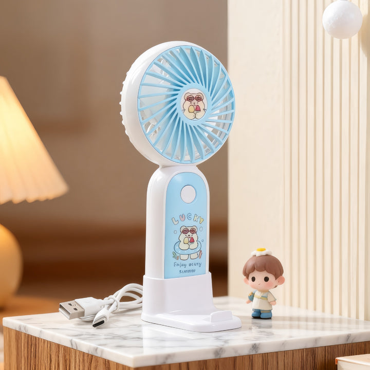 Women Portable Handheld Fan with Cute Design Bowlift