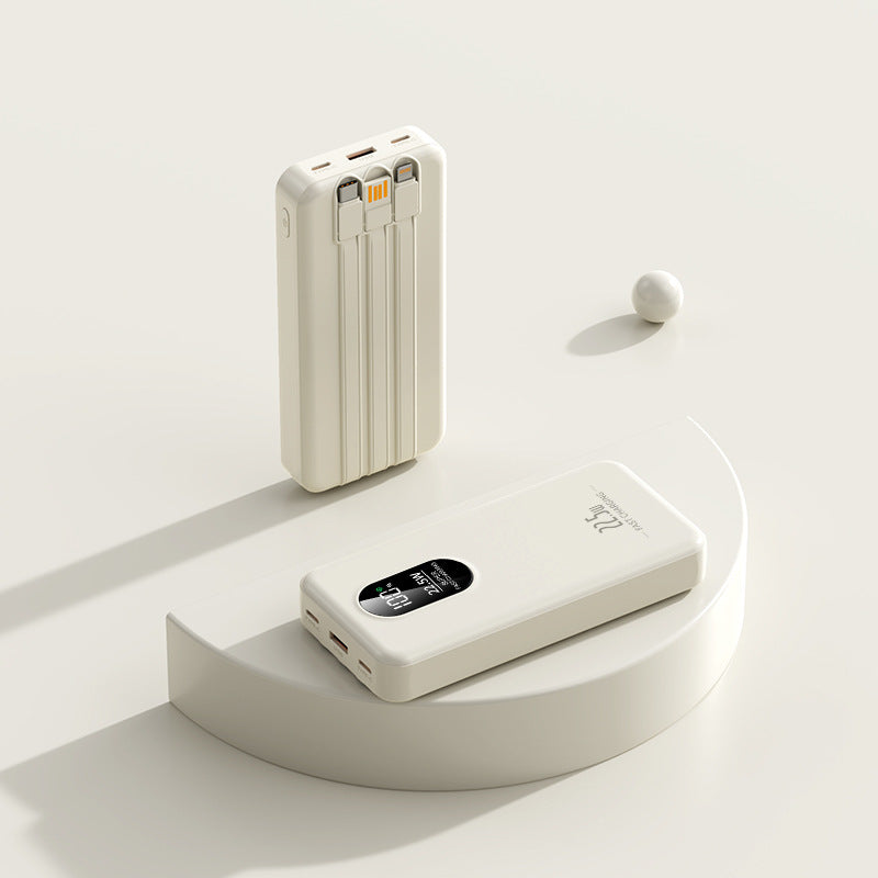 Compact power bank with integrated multi-function charging display Bowlift