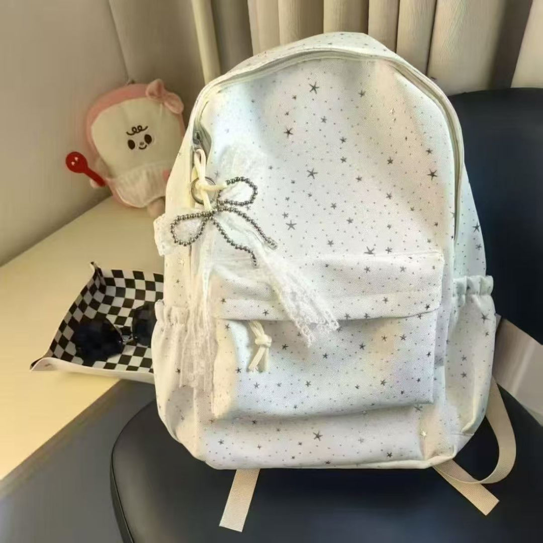 Backpack with Sparkling Star Design Bowlift