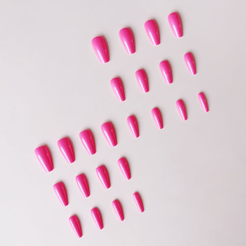 Artificial nail set with glossy finish and stylish elongated tips Bowlift