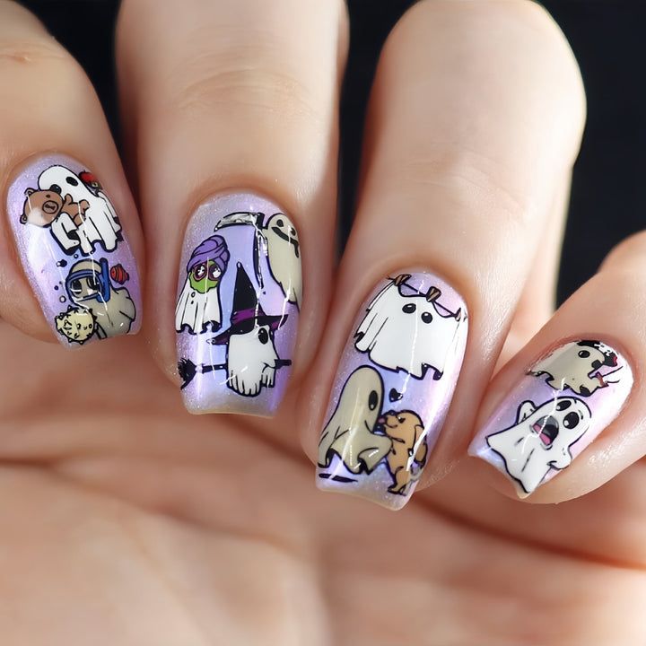 Creative Nail Set with Cartoon Designs Bowlift