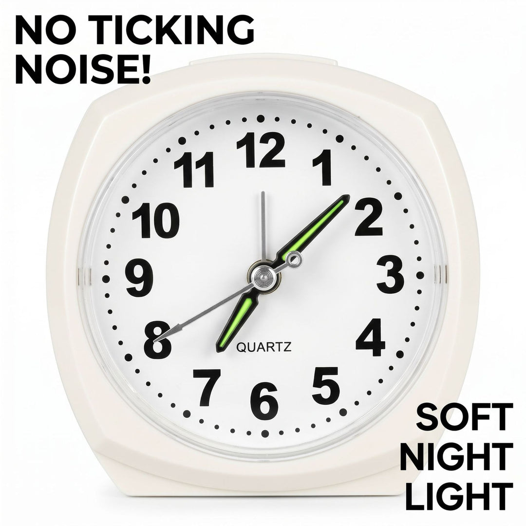Analog alarm clock with night light and snooze function Bowlift