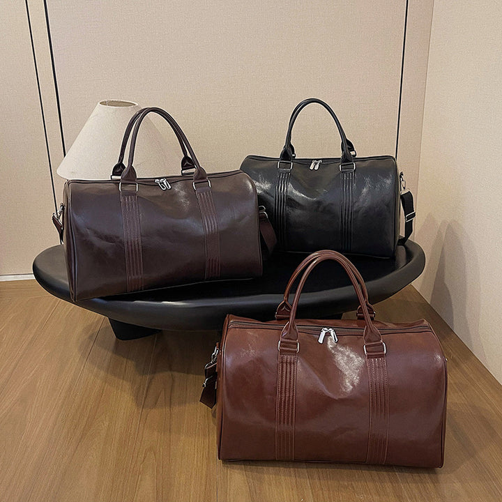 Stylish Leather Travel Duffel Bowlift