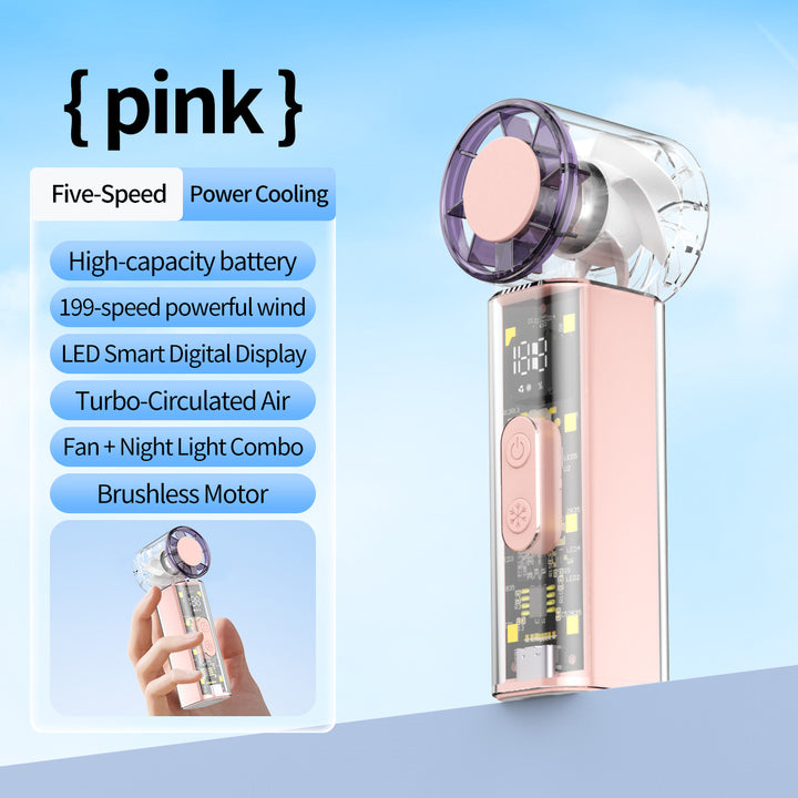 Unisex Pocket-Sized High-Speed Cooling Fan Bowlift