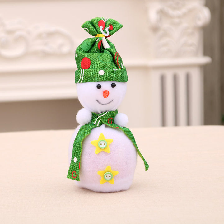 Decorative Plush Snowman Figurine Bowlift