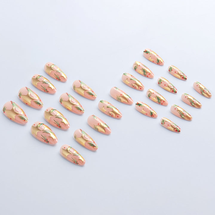 Festive Holiday-Themed Nail Art Design Bowlift