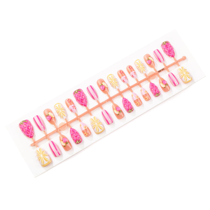 Creative Fruit-Themed Press-On Nail Art Bowlift