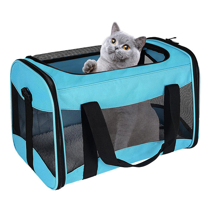 Practical Pet Carrier with Breathable Mesh Inserts Bowlift