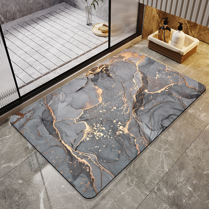 Floral Art Bathroom Mat Bowlift