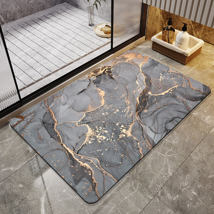 Floral Art Bathroom Mat Bowlift