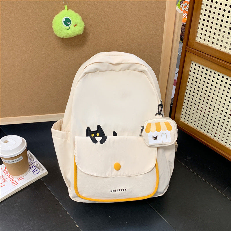 Playful backpack with cat design and versatile compartments Bowlift