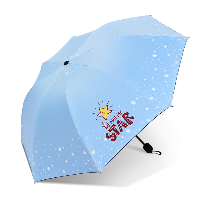 Women's Folding Umbrella with Animal Pattern Bowlift