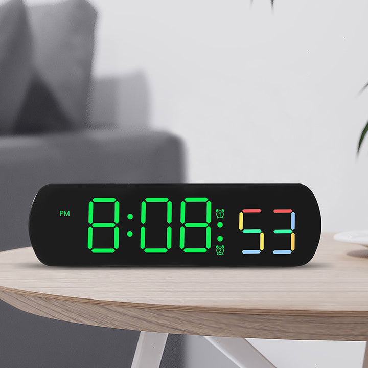Digital Alarm Clock with Large LED Display and Temperature Display Bowlift