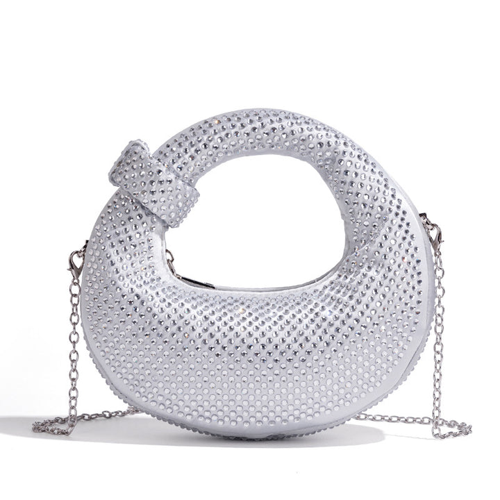 Chic Rhinestone-Embellished Handbag Bowlift
