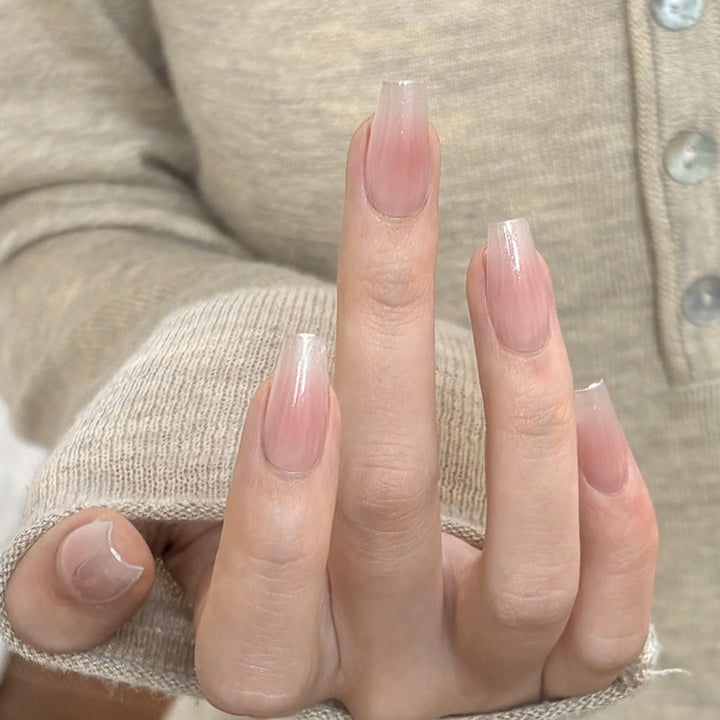 Natural Glossy Press-On Nail Tips Bowlift