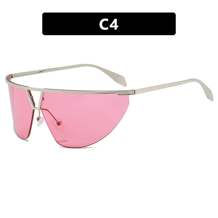 Women's futuristic sunglasses with protective metal frame Bowlift