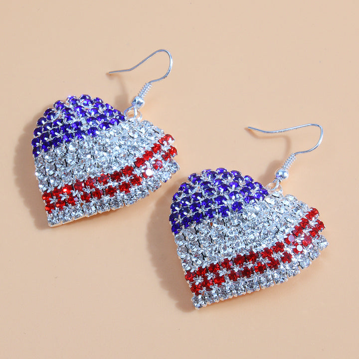 Ladies' sparkling star earrings with crystal accents and hook closure Bowlift