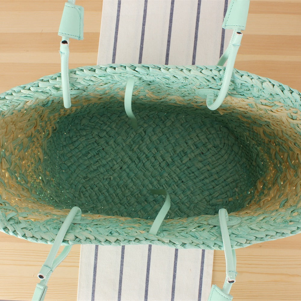 Braided beach bag with elegant gradient Bowlift