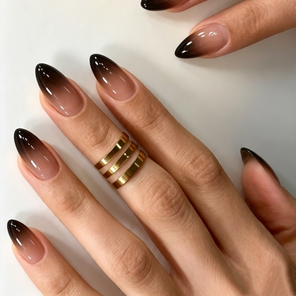 Ombre Pointed Press-On Nails Bowlift
