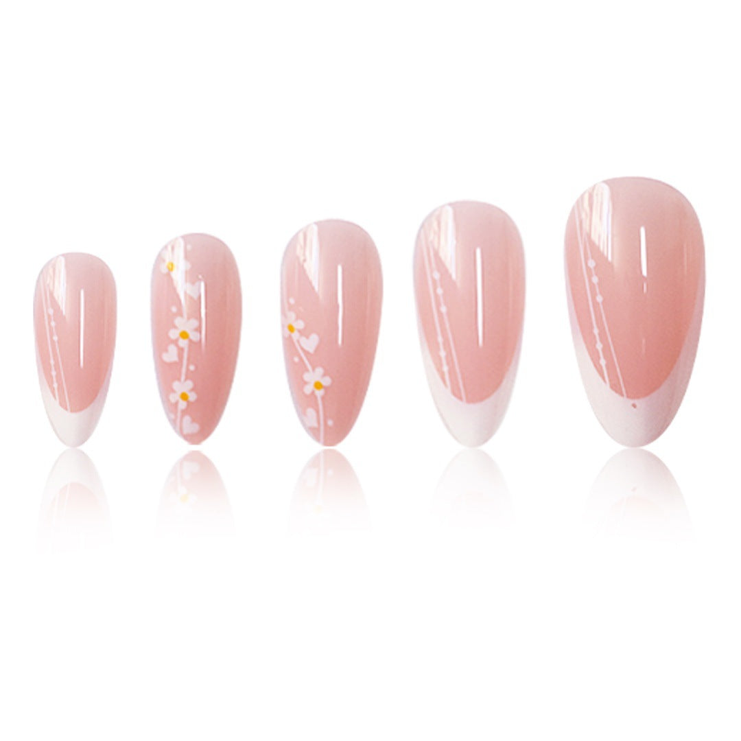 Artistic Floral Gradient Press-On Nail Set Bowlift