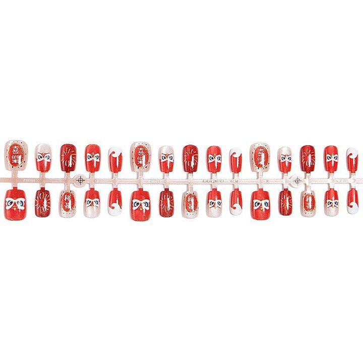 Fake nail set with unique animal motifs and elegant accents Bowlift