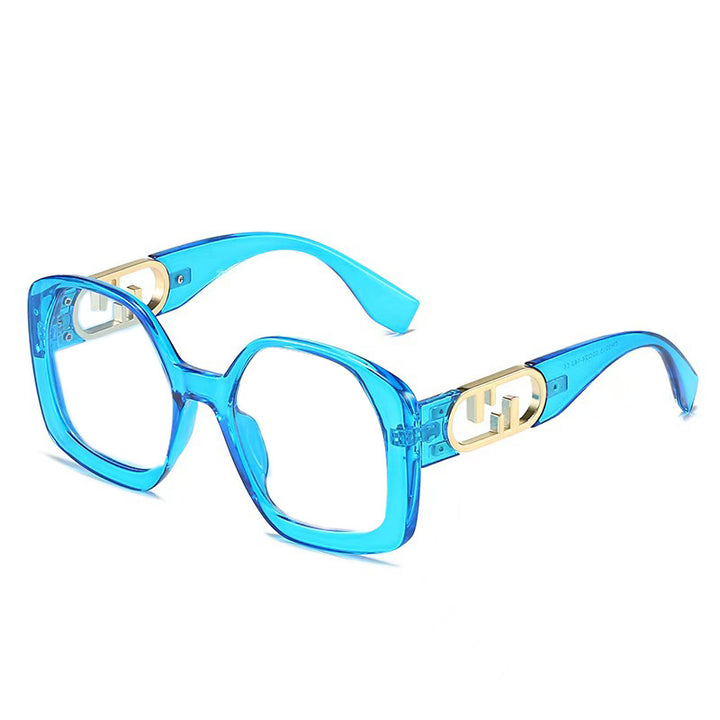 Women oversized sunglasses with extravagant geometric frame and elegant accents Bowlift
