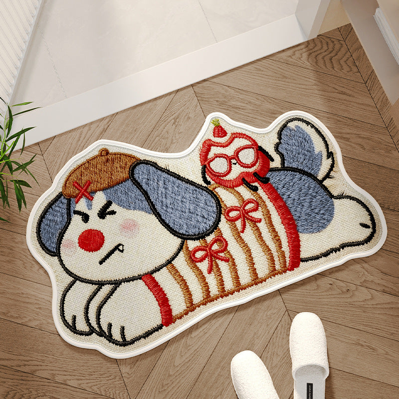 Adorable Dog-Themed Area Mat Bowlift