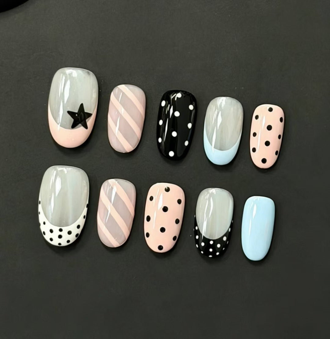 Artistic Press-On Nail Enhancements Bowlift