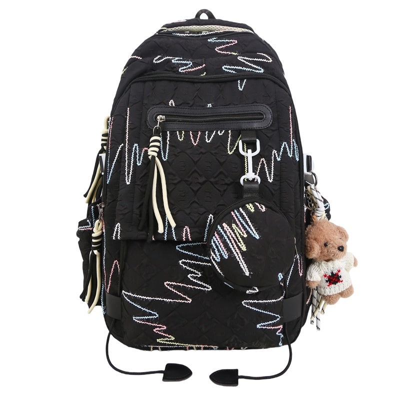 Trendy Embroidered Backpack