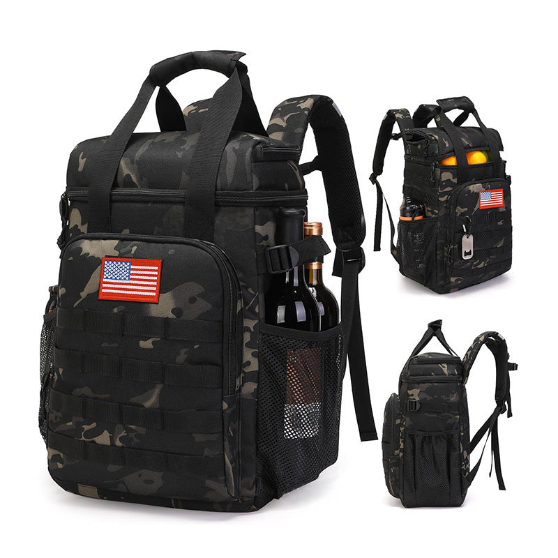 Insulated cooler backpack with multiple compartments Bowlift