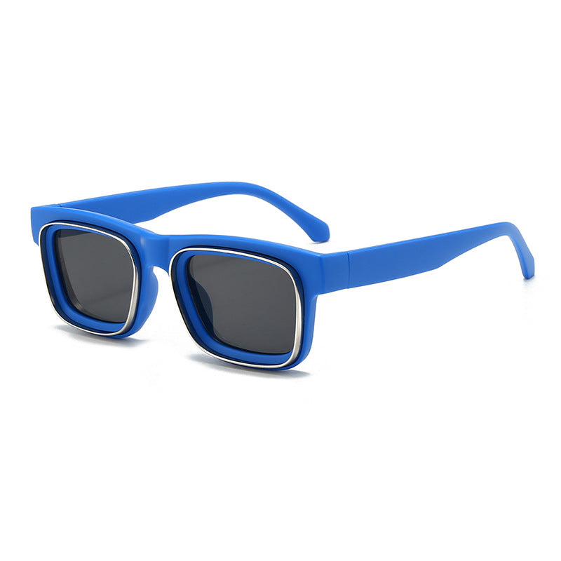 Women's fashionable square sunglasses with contrasting frame Bowlift