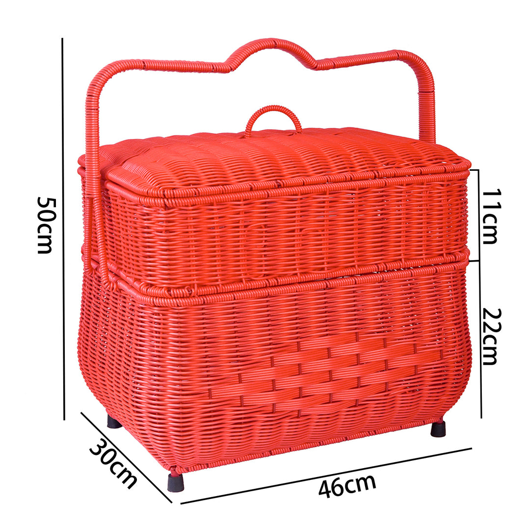 Multi-Tiered Woven Storage Basket Bowlift