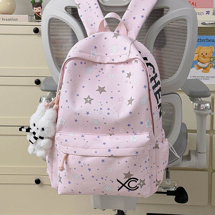 Charming Star Print Bunny Backpack
