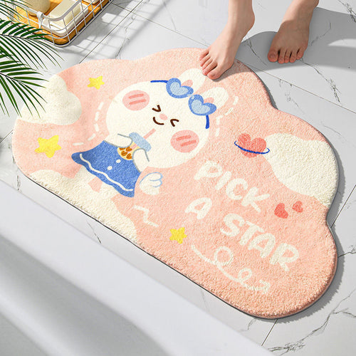 Playful Cartoon Bath Mat