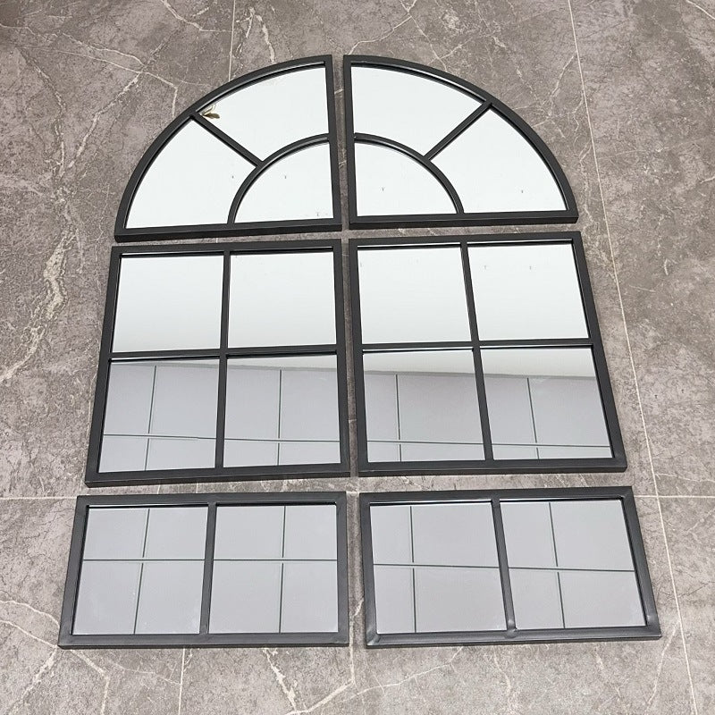 Arched Window Pane Wall Mirror Bowlift