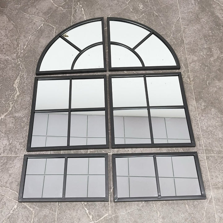 Arched Window Pane Wall Mirror Bowlift