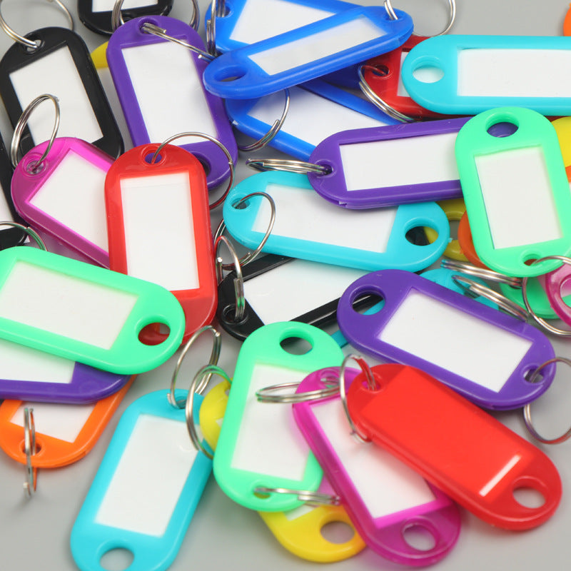 Unisex Labels Keychain with Writable Area Bowlift