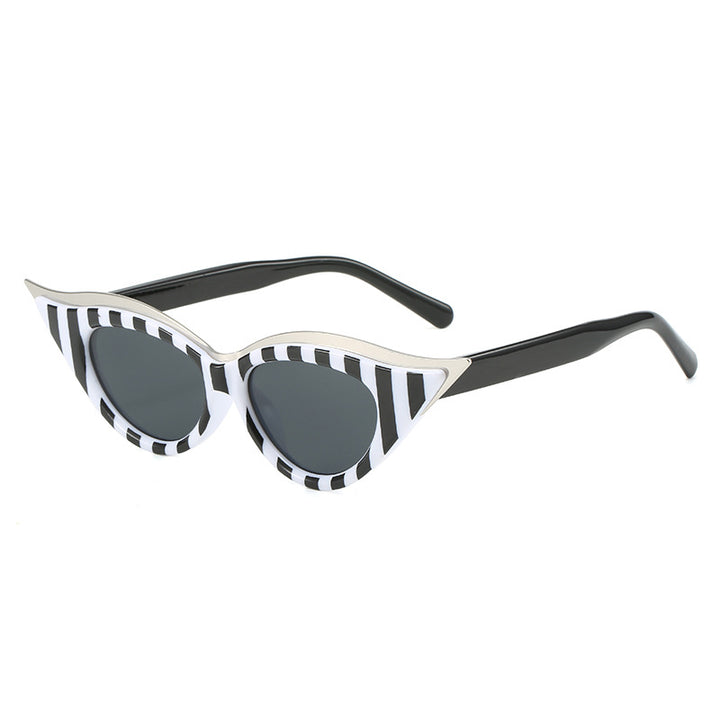 Women's Cat-Eye Sunglasses with Luxurious Metallic Accents Bowlift