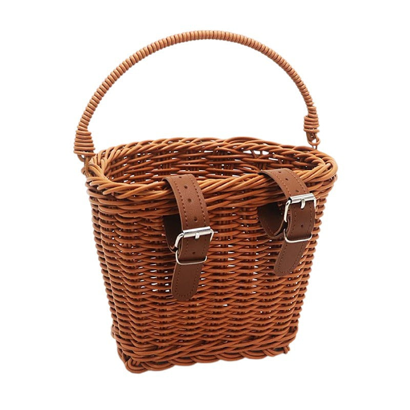 Practical hand basket with leather handles Bowlift