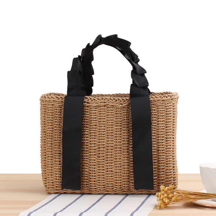 Handbag Made of Woven Material with Elegant Carrying Handles Bowlift