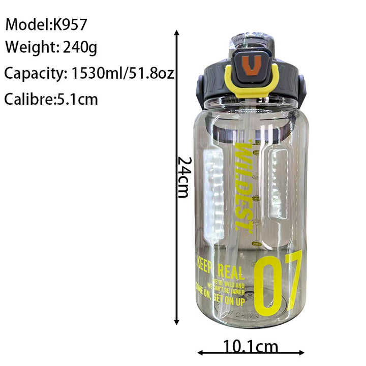 Women’s large water bottle with integrated straw and carrying handle Bowlift