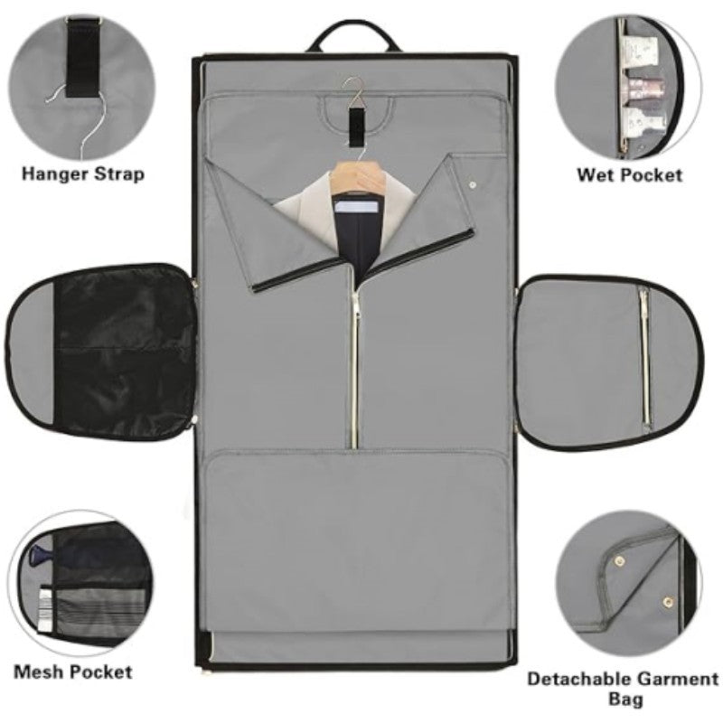 Multifunctional Business Bag with Integrated Suit Compartment Bowlift