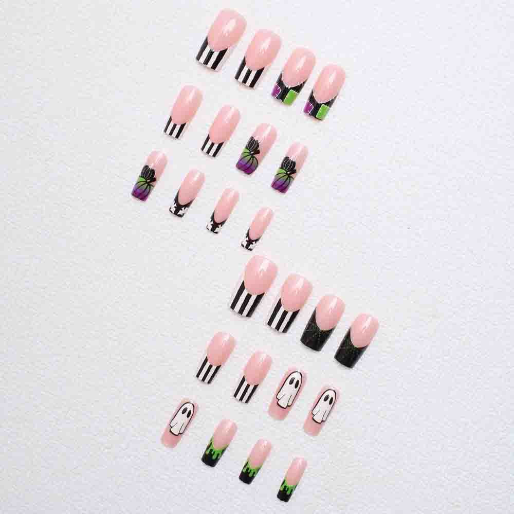 Halloween-Inspired Press-On Nail Art Bowlift