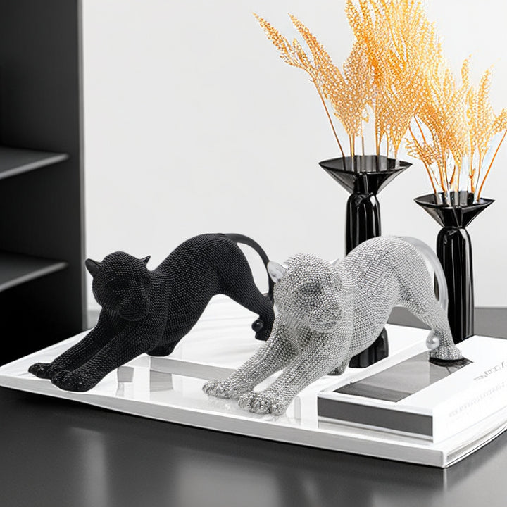 Elegant decorative figure of a panther Bowlift