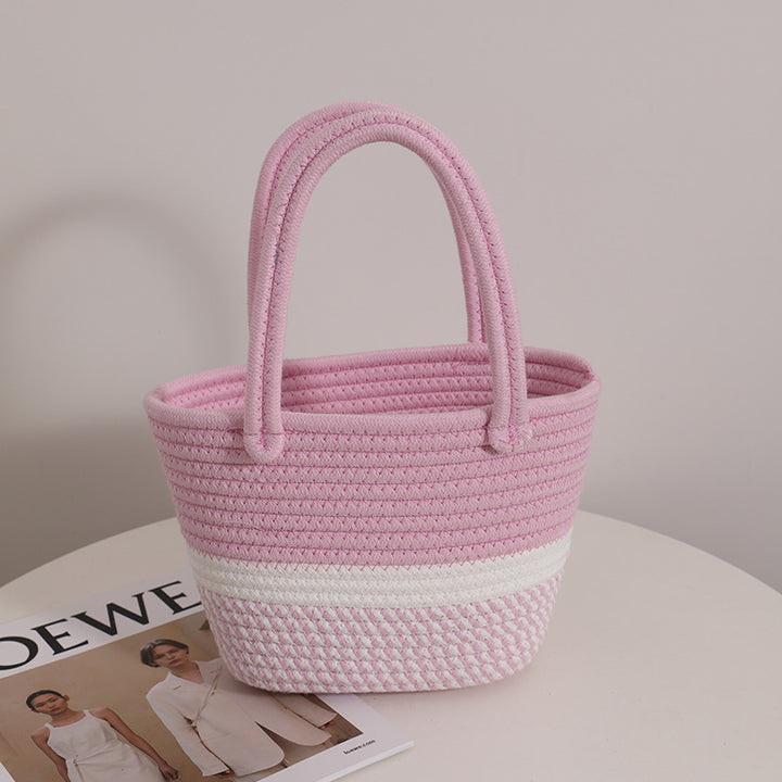 Handmade basket bag with modern accents Bowlift