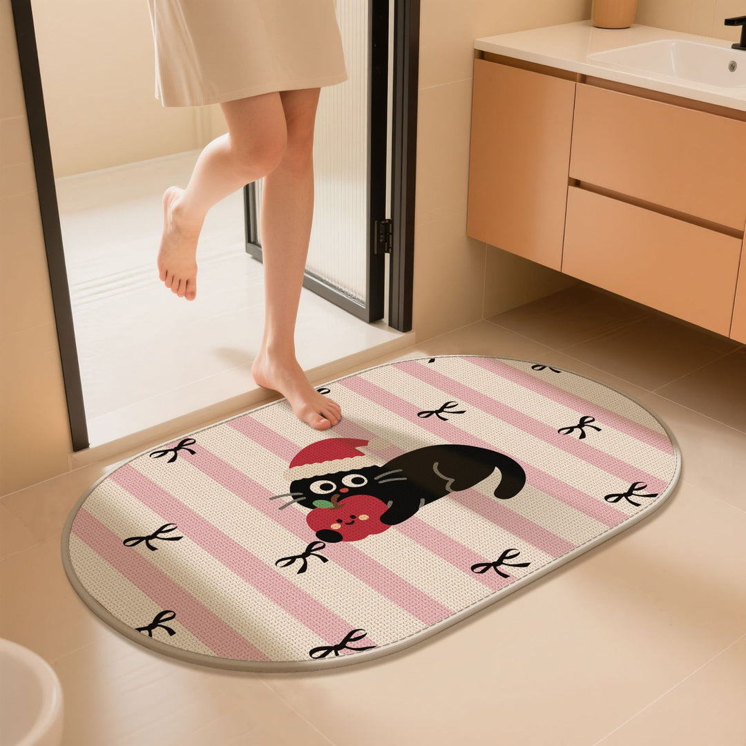 Cartoon Dog-Themed Bath Mat