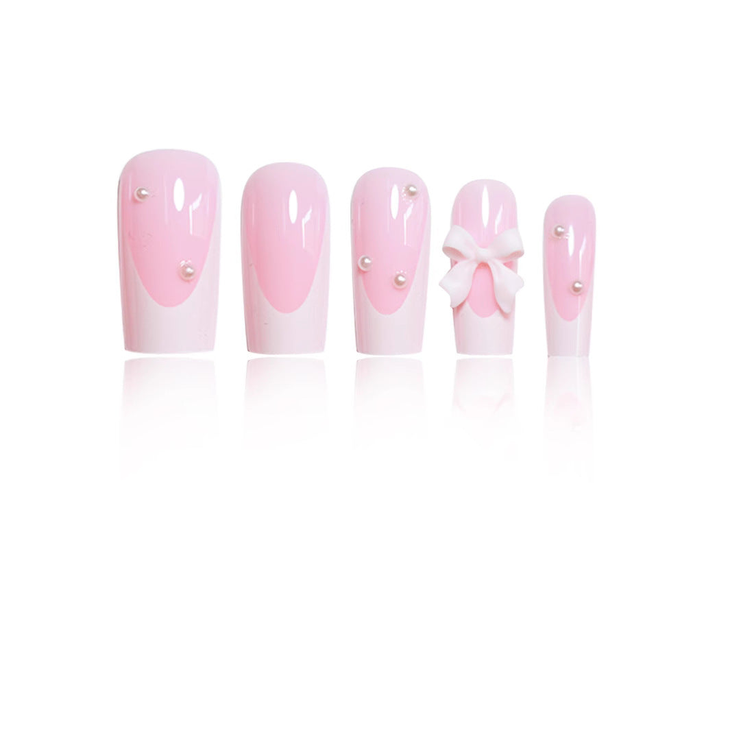 Decorative Press-On Nail Art with Bow Details Bowlift