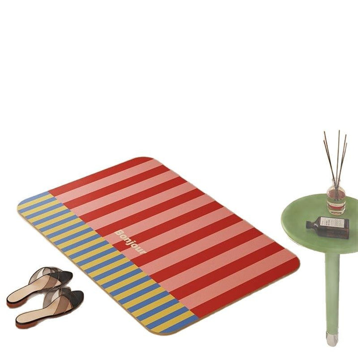 Colorful Striped Bath Mat Bowlift