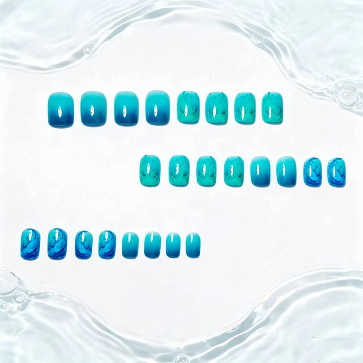 Artistic Wave-Inspired Nail Art Bowlift